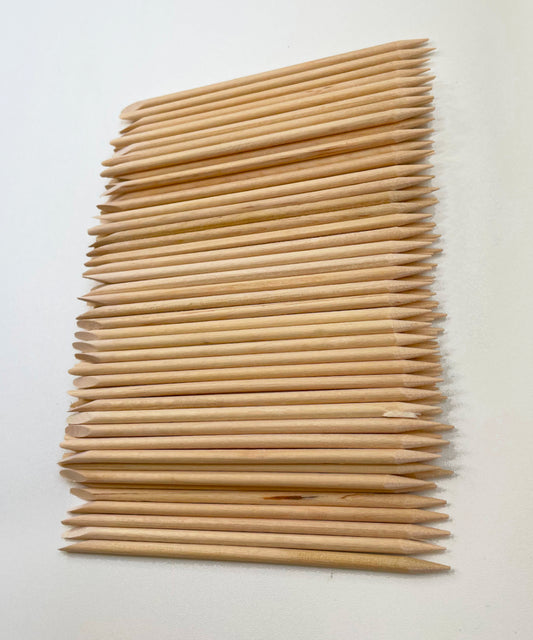 Double Ended Wooden Manicure / Pedicure Sticks