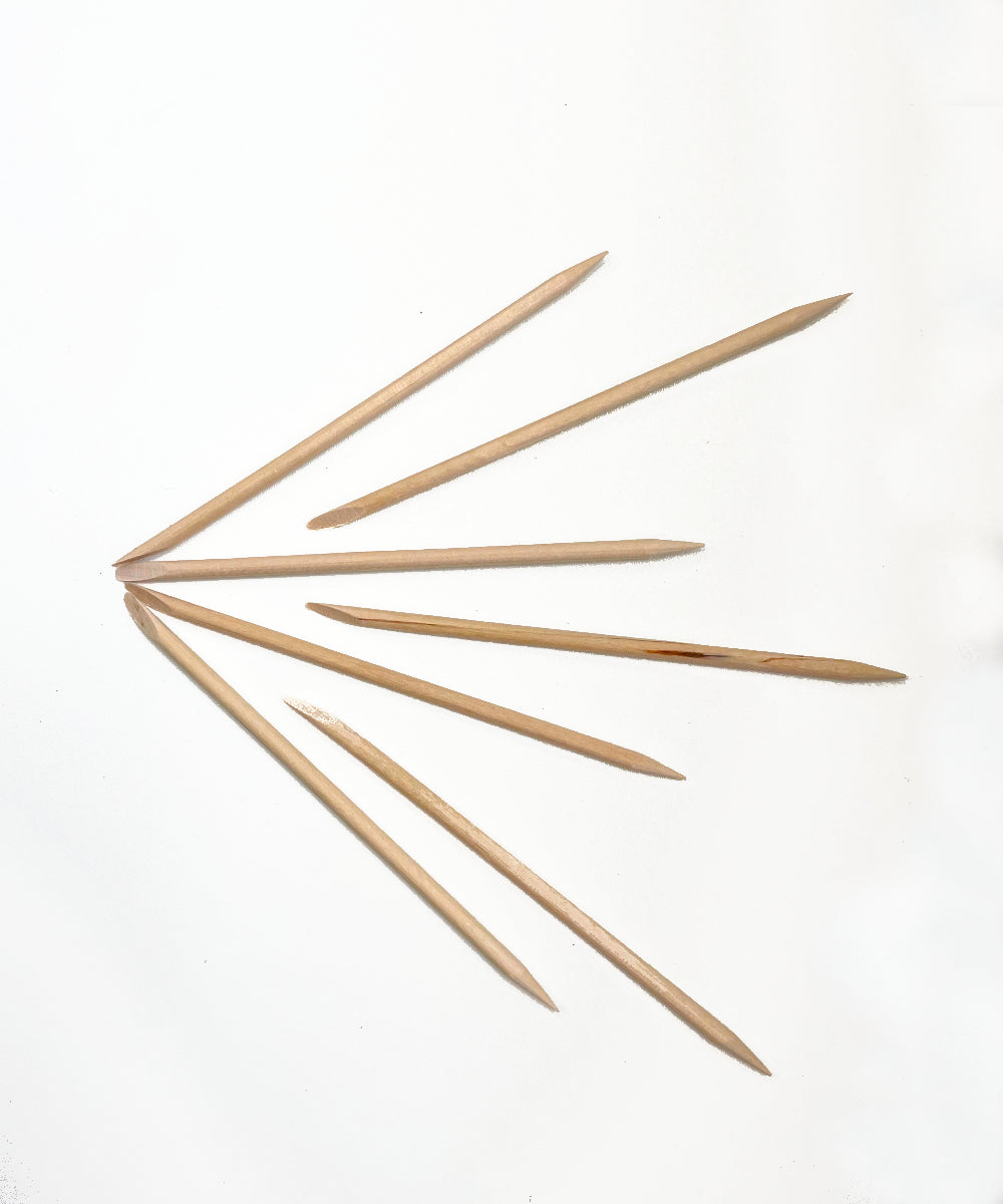 Double Ended Wooden Manicure / Pedicure Sticks